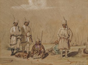 Soldats se relaxant, 1844 - Georges de Bellio
